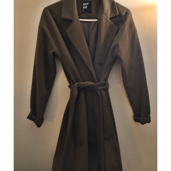 ASOS Jackets & Blazers - Asos Green Wrap Peacoat